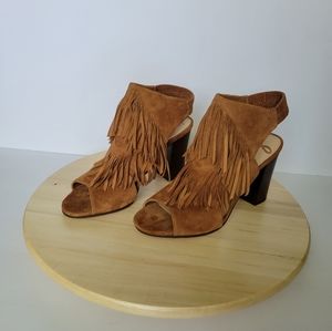 Sam Edelman Elaine Brown Fringe Heels size 7